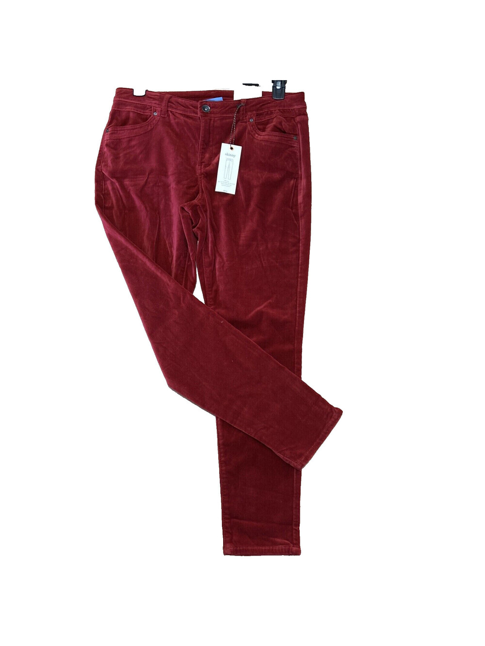 Red Velvet NWT Size 12 Glamour Red Velvet Skinny Stretch Pants Vera Wang Holiday